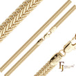 Foxtail 紧凑型链环，14K 锤纹金、玫瑰金、双色白金链条