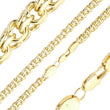 Bismarck spring double rolo link chains plated in White Gold, 14K Gold