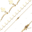 Fancy bar and clover link chains plated in 14K Gold, Rose Gold
