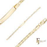 Pulseiras masculinas Mariner link banhadas a ouro 14K