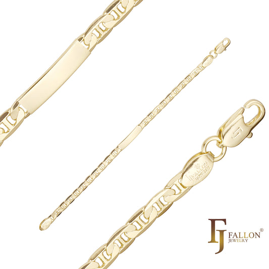 Mariner link ÄÐʽ 14K ½ð¶ƽð ID ÊÖÁ´