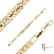 Figaro link 男士手链，镀 14K 金颜色