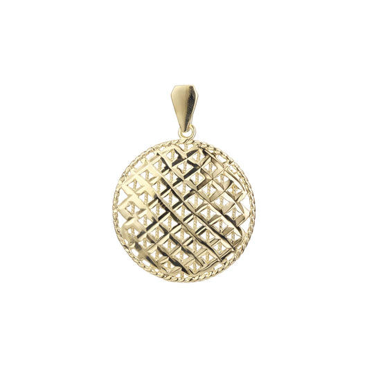 🔥 Net of cage elegant filigree pendant in 14K Gold, Rose Gold, and White Gold plating colors