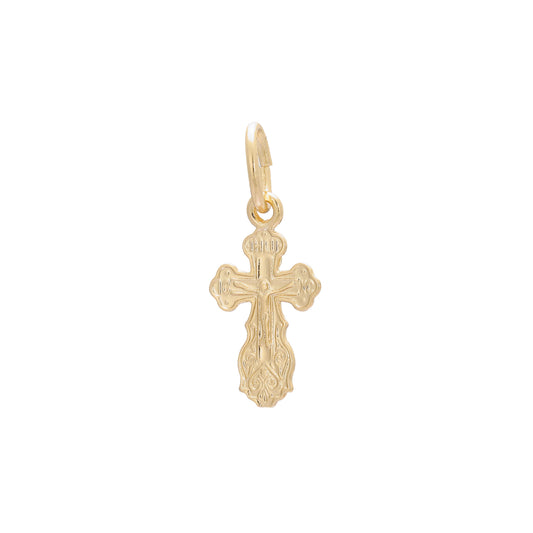 14K ゴールド、ローズゴールド、ホワイトゴールドメッキカラーのクロスペンダント