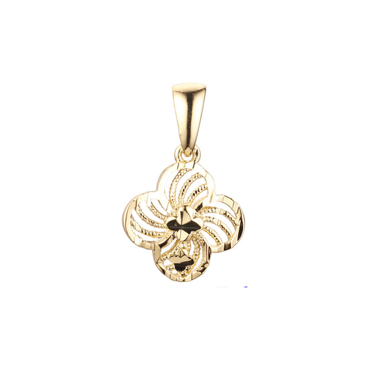 Clover in clover pendant in Rose Gold two tone, 14K Gold plating colors