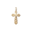 🔥 Eastern Orthodox Russian budded pendant in Rose Gold two tone, 14K Gold plating colors