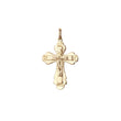🔥 Eastern Orthodox Russian budded pendant in Rose Gold two tone, 14K Gold plating colors