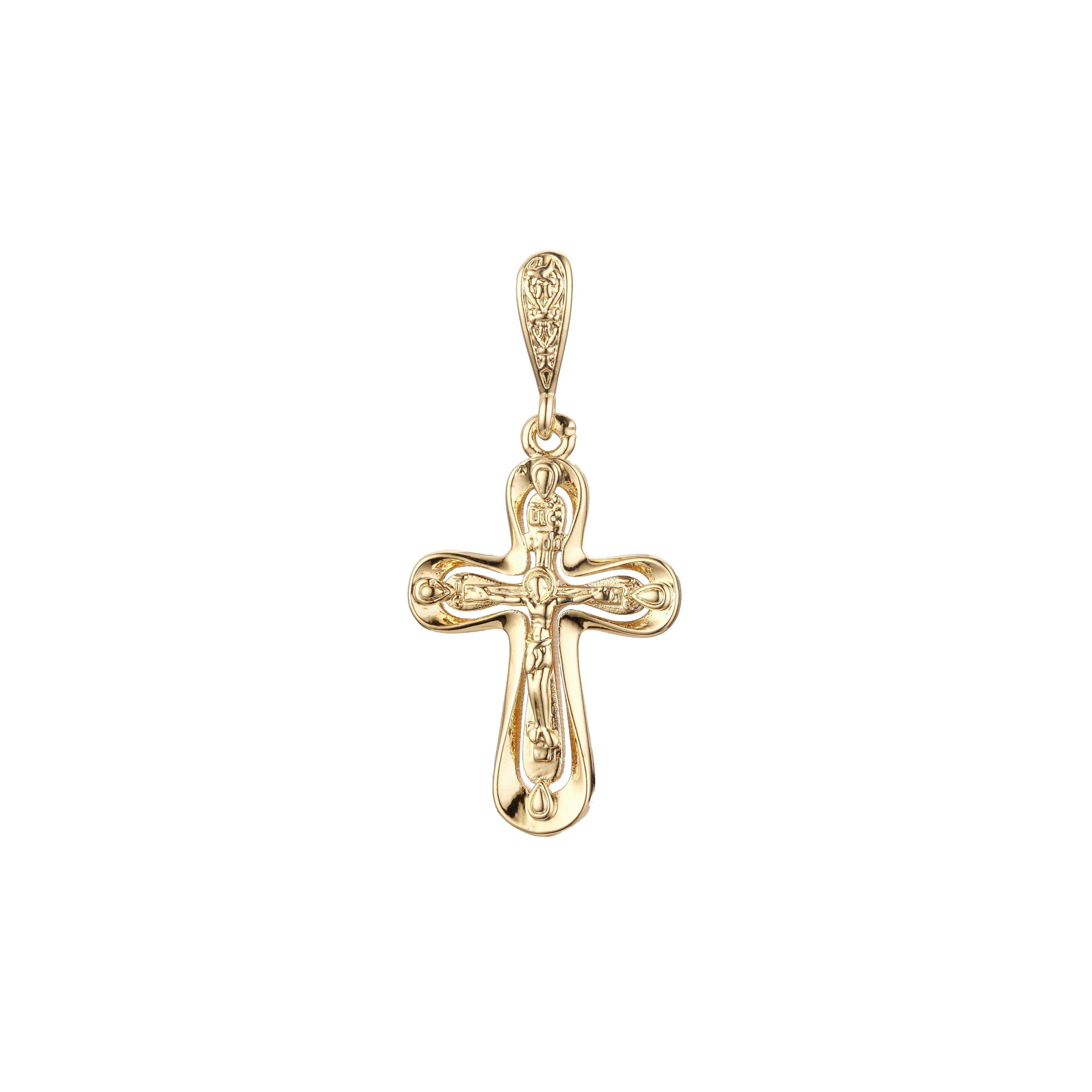 🔥 Eastern Orthodox Russian pendant in Rose Gold, 14K Gold plating colors