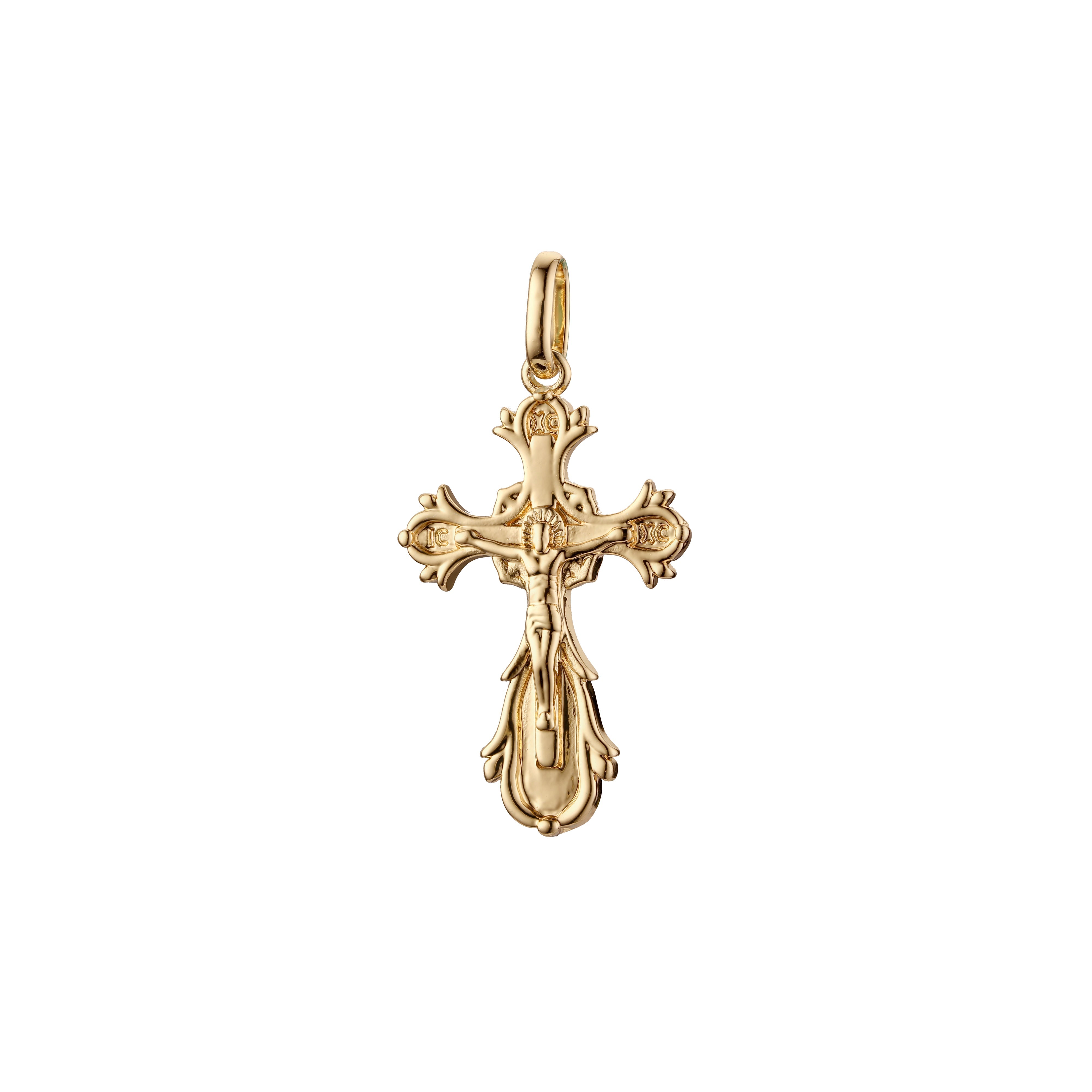 🔥 Maltese Eastern Orthodox Russian pendant in Rose Gold two tone, 14K Gold plating colors