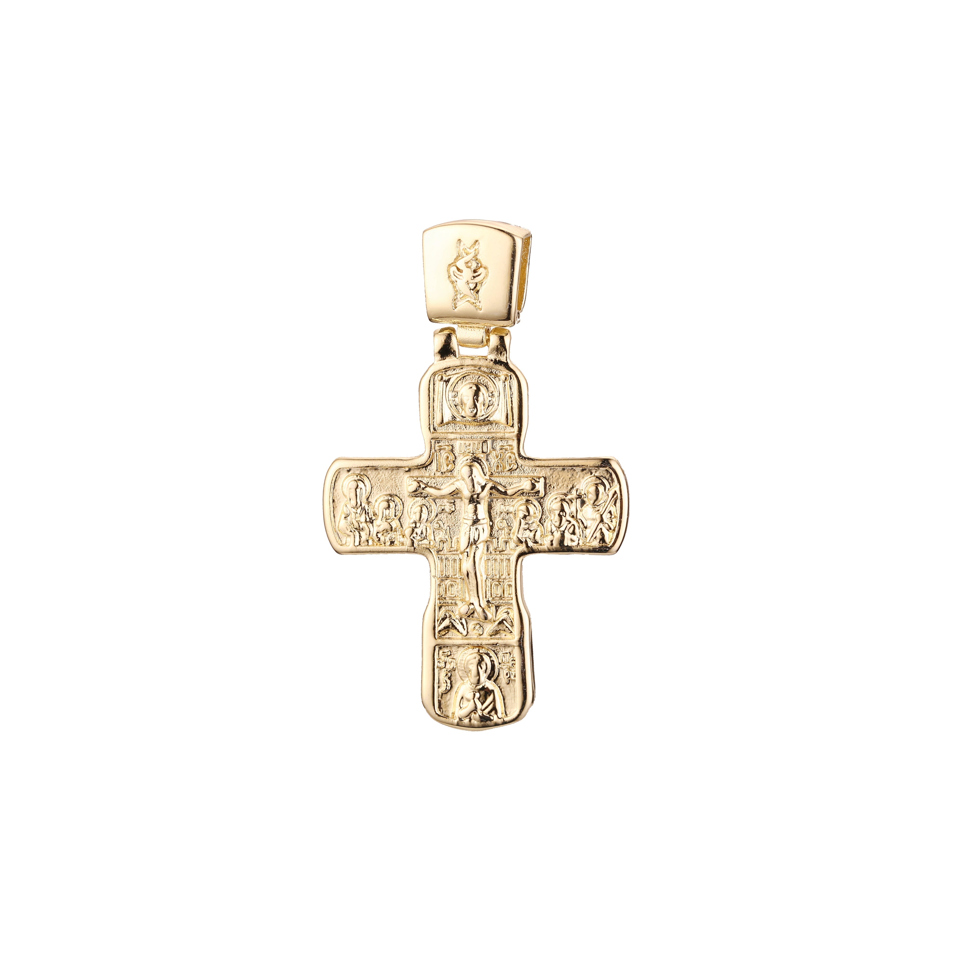 🔥 Eastern Orthodox Russian pendant in Rose Gold, 14K Gold plating colors