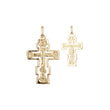 Russisch-orthodoxer Kreuzanh?nger aus 14 Karat Gold, zweifarbigem Ros¨¦gold und Wei?goldbeschichtung