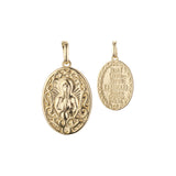 Saint Matrona 玫瑰金吊坠，14K 镀金颜色