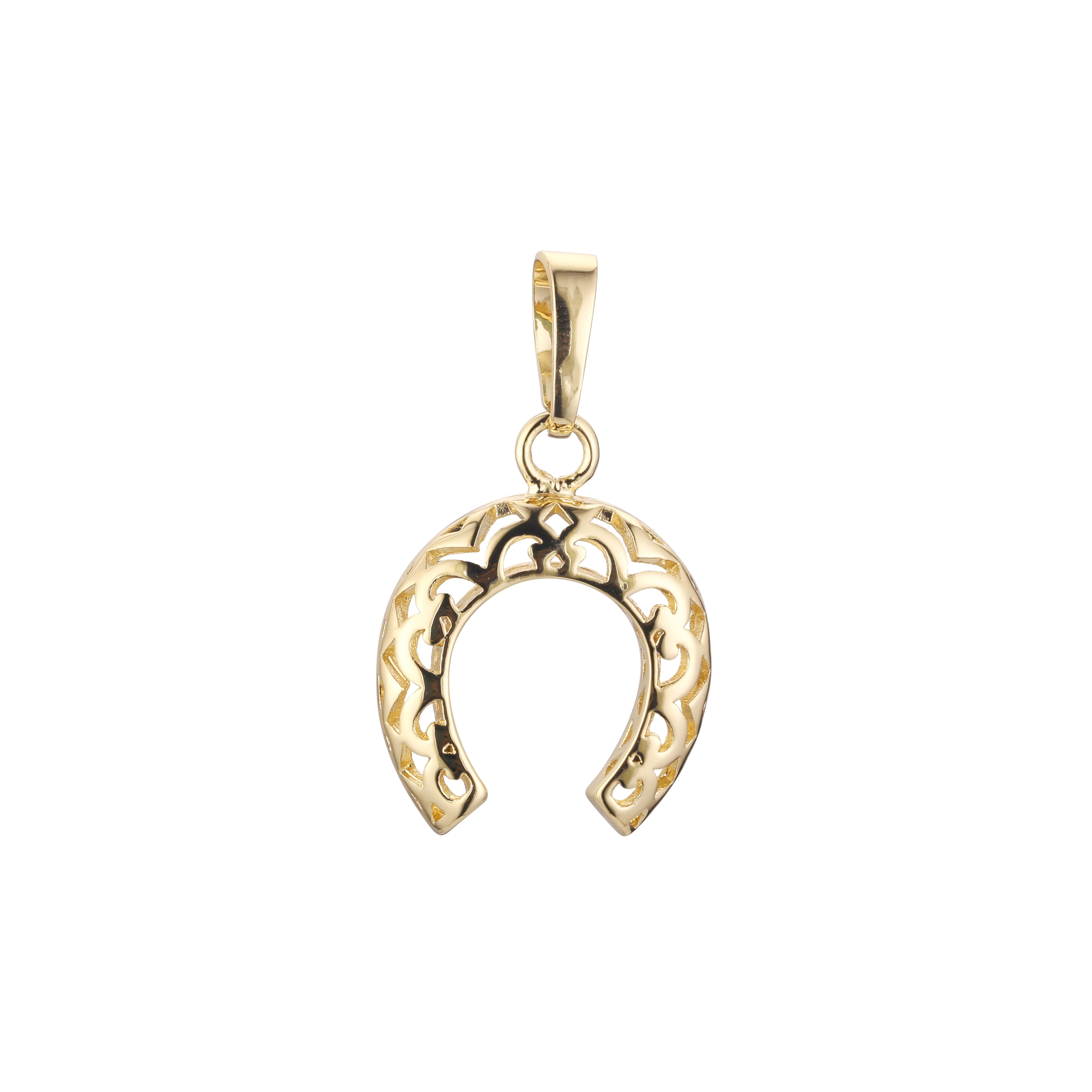 Horseshoe pendant in Rose Gold, 14K Gold plating colors
