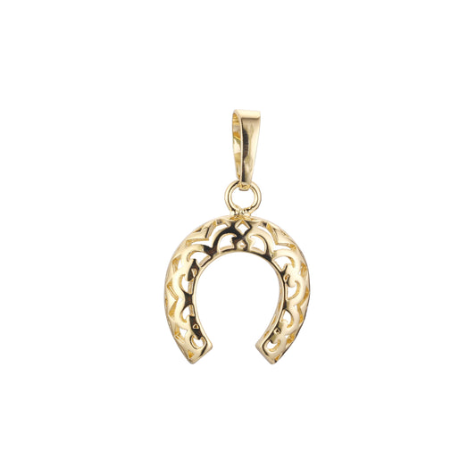 Horseshoe pendant in Rose Gold, 14K Gold plating colors