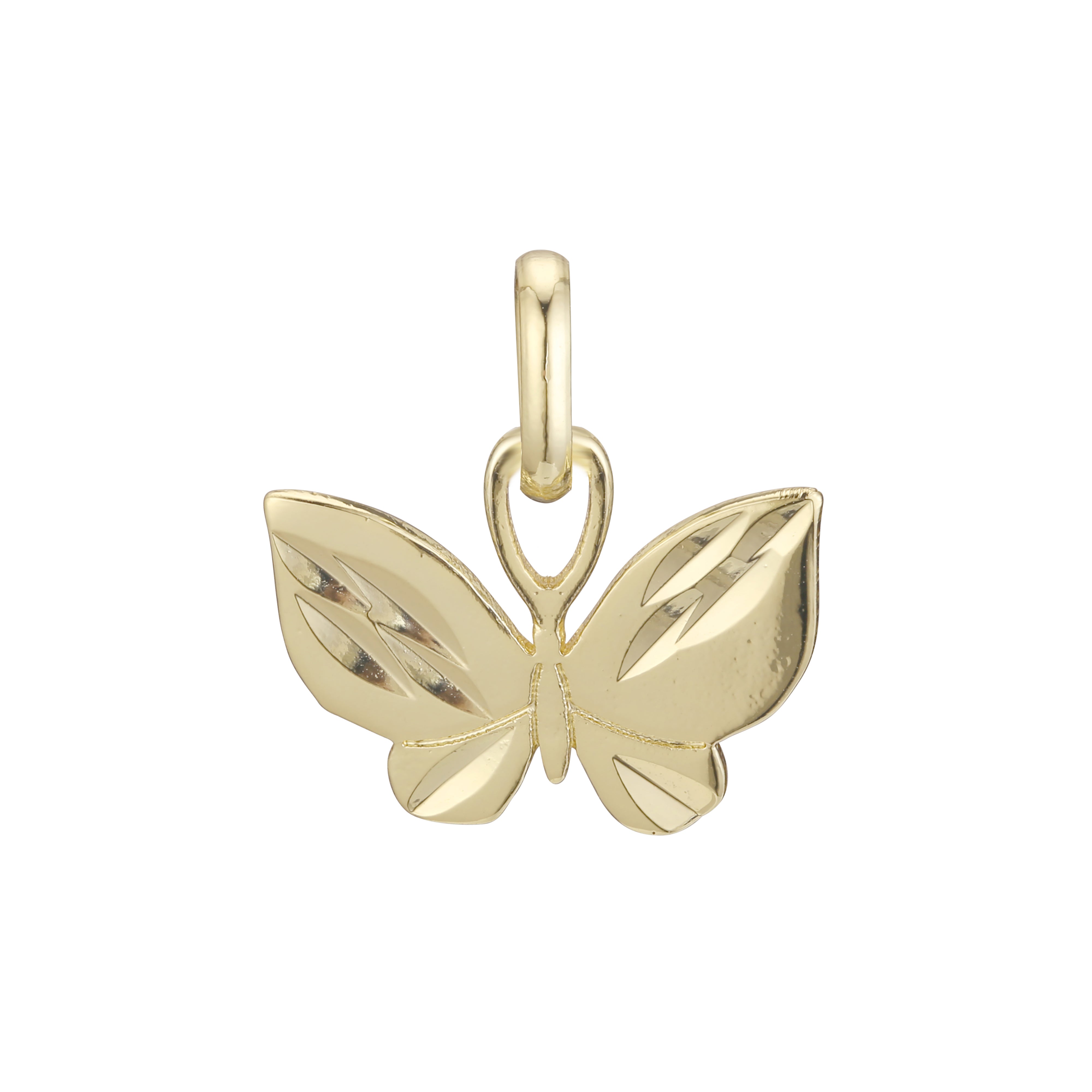 Great butterfly pendant in Rose Gold two tone, 14K Gold plating colors