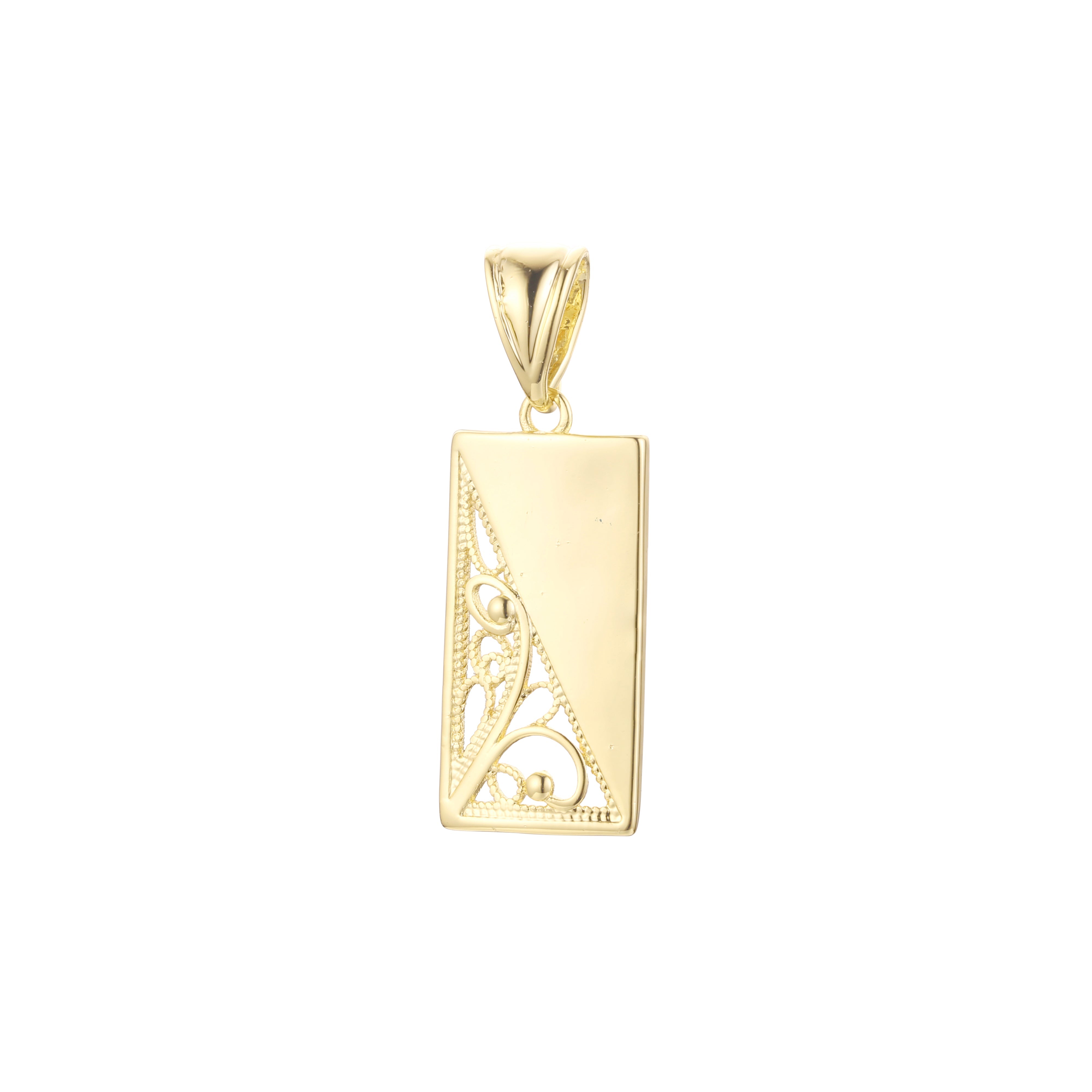 Pingente em ouro rosa, cores banhadas a ouro 14K