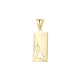 Pingente em ouro rosa, cores banhadas a ouro 14K