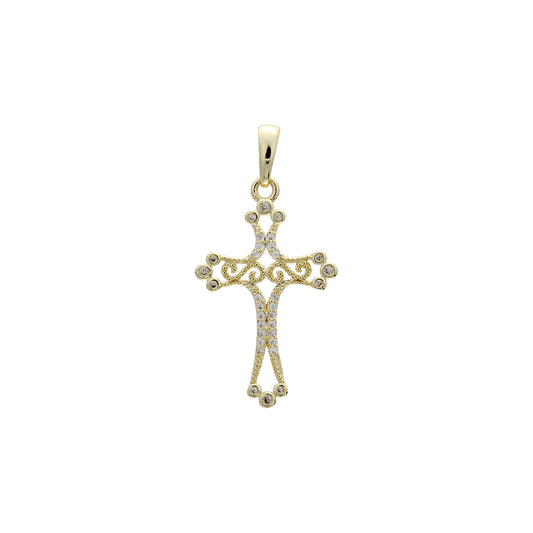 <p>Eleganter Schwan-Anh?nger aus 14-kar?tigem Gold</p>