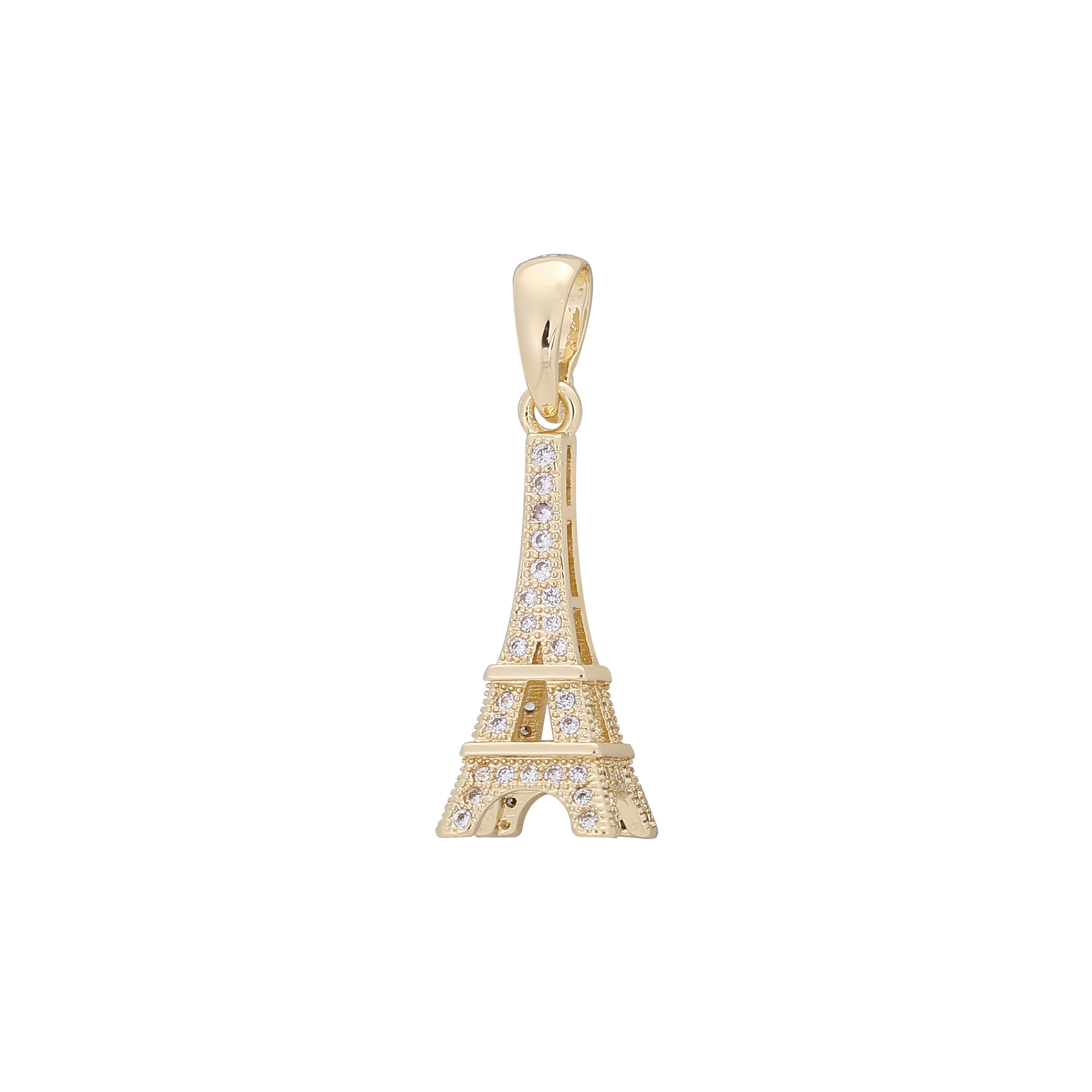 14K Gold Eiffel Tower pendant