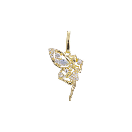 Fairy pendant in Rose Gold two tone, 14K Gold plating colors