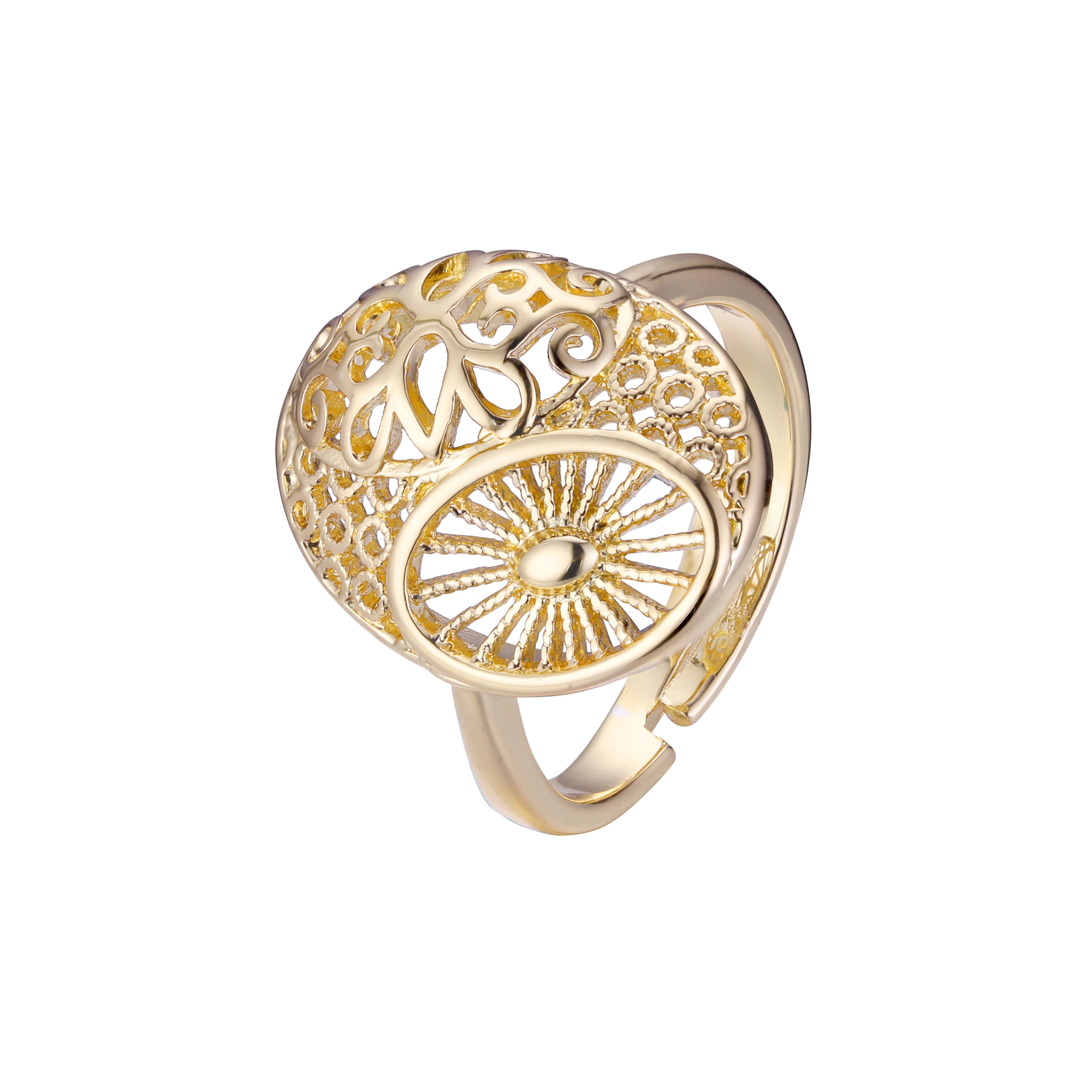 Open rings in 14K Gold, Rose Gold plating colors