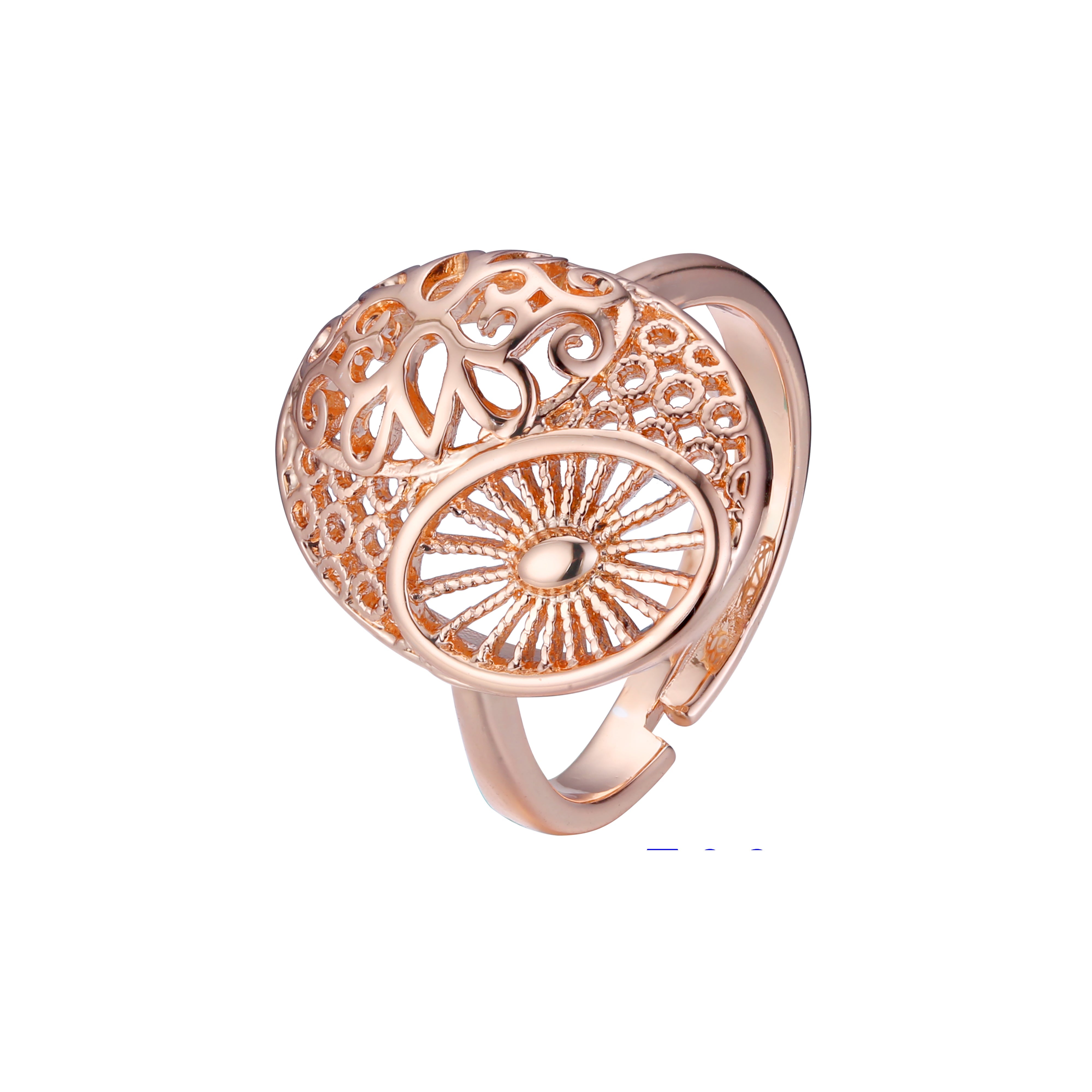Open rings in 14K Gold, Rose Gold plating colors