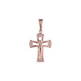 Maltese Eastern Orthodox Russian pendant in Rose Gold, 14K Gold plating colors