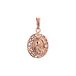 Pingente Virgem Maria de Kazan em ouro rosa, cores banhadas a ouro 14K