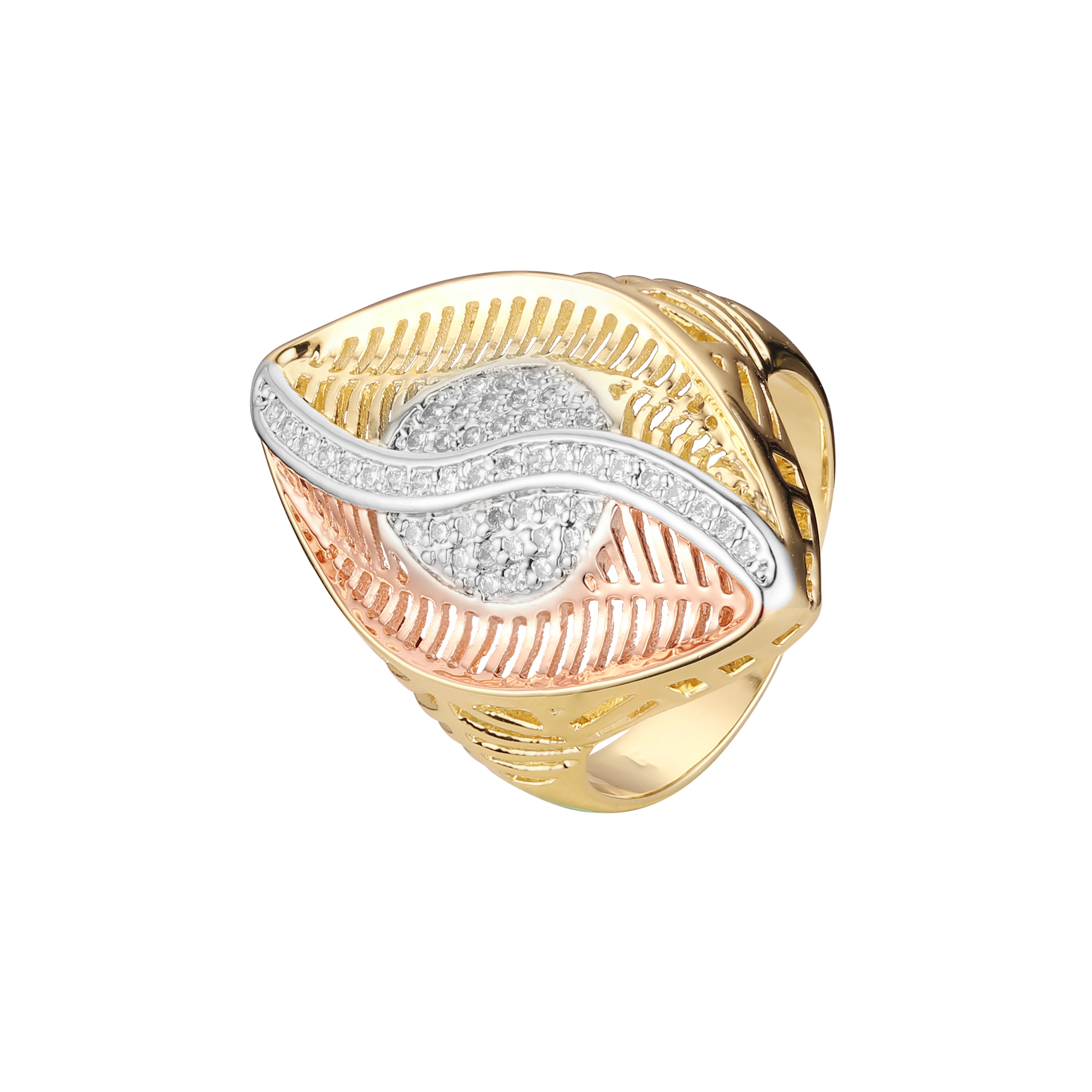 Blumenringe aus 14-kar?tigem Gold, Ros¨¦gold-Beschichtung