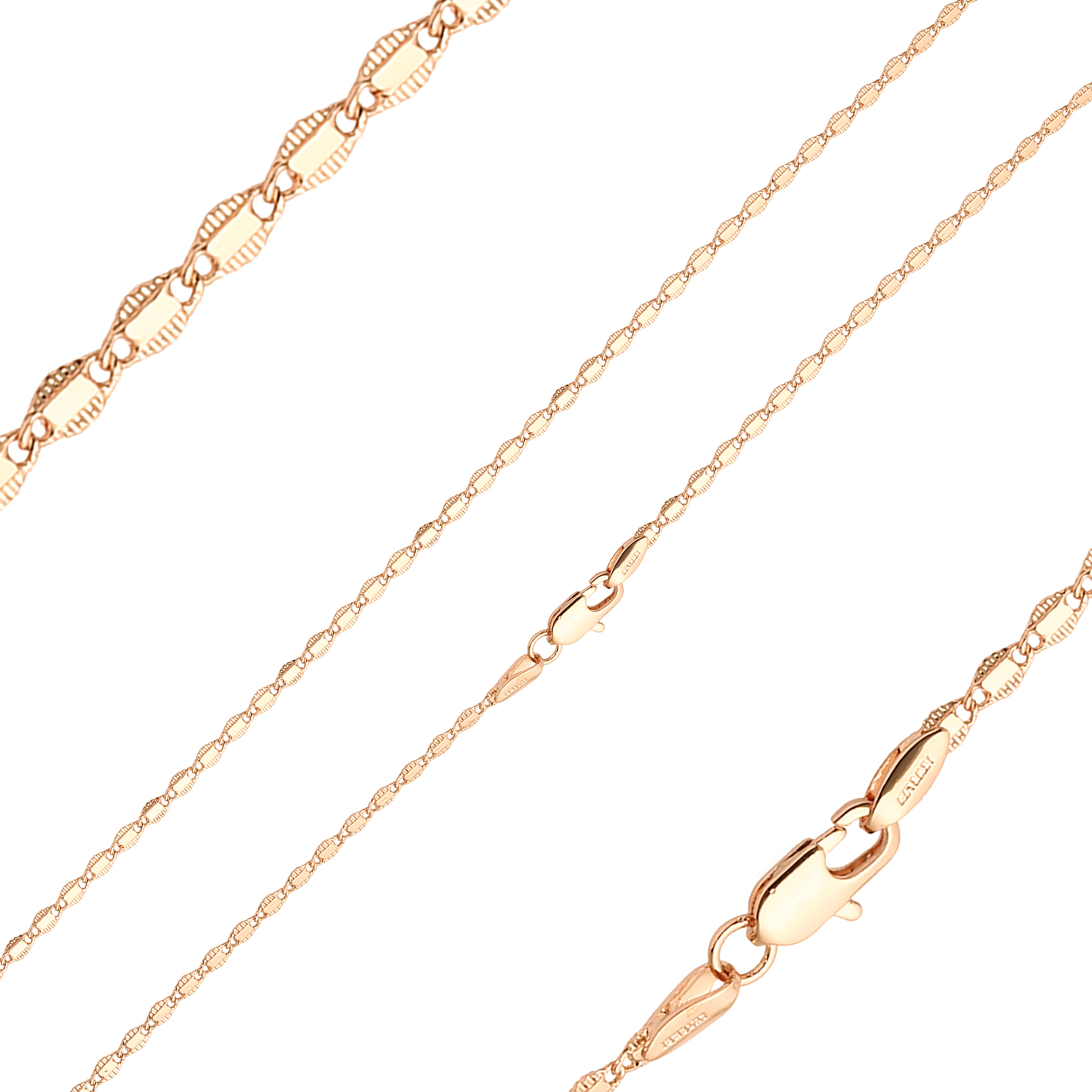 {カスタマイズ} 14K ゴールド スリム マリナー リンク ハンマード チェーン