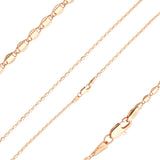 {カスタマイズ} 14K ゴールド スリム マリナー リンク ハンマード チェーン