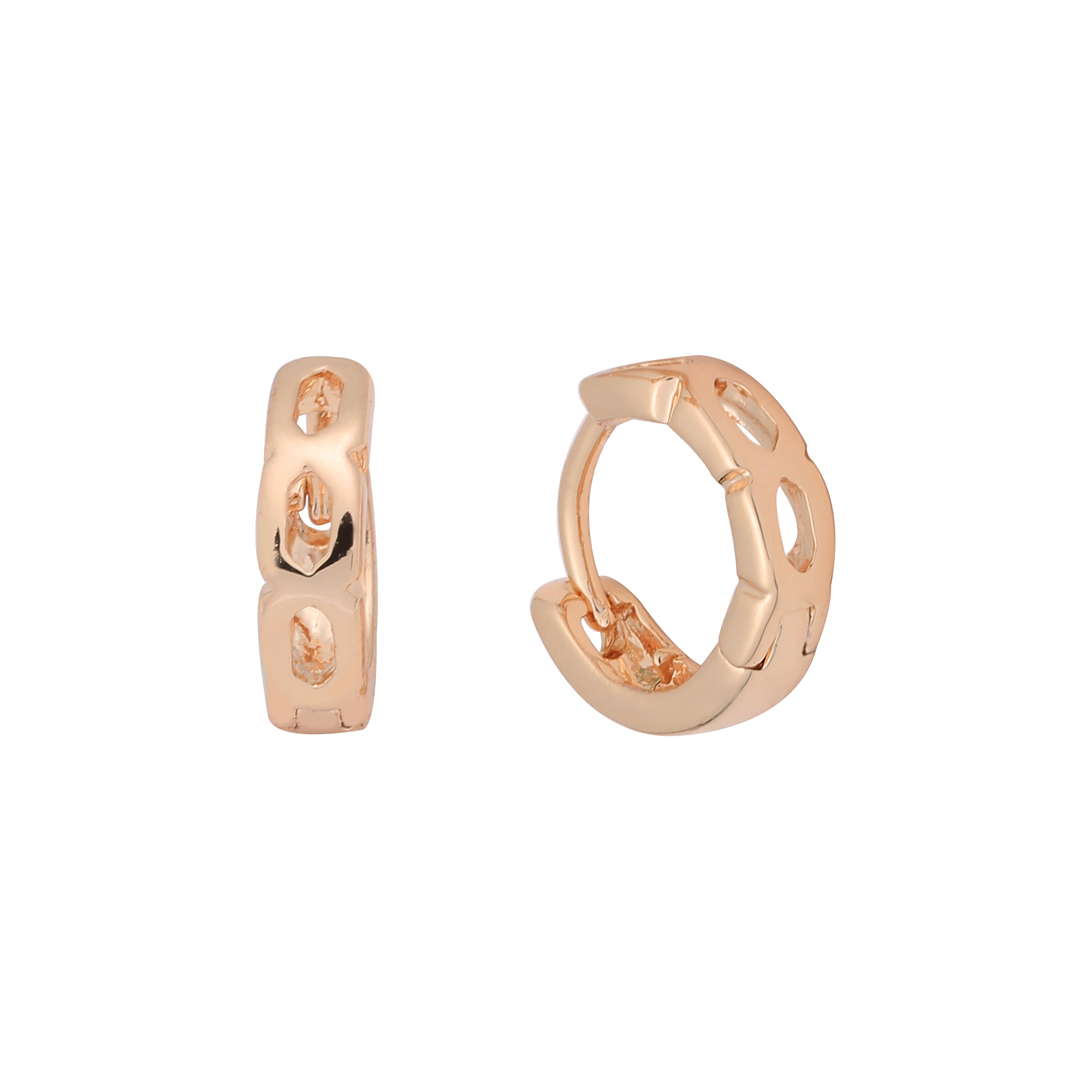 Rose Gold huggie earrings