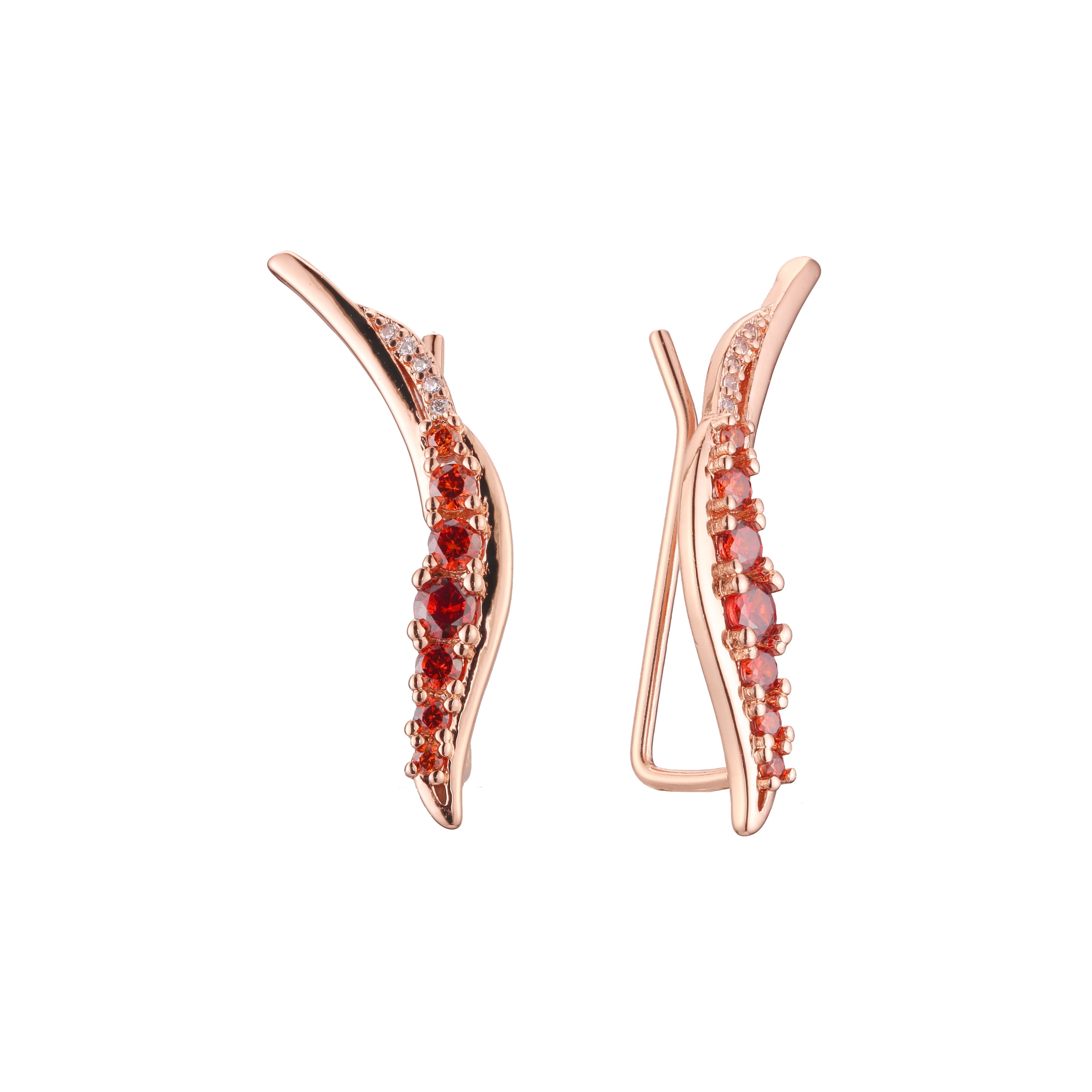 Crawler earrings in 14K Gold, Rose Gold plating colors