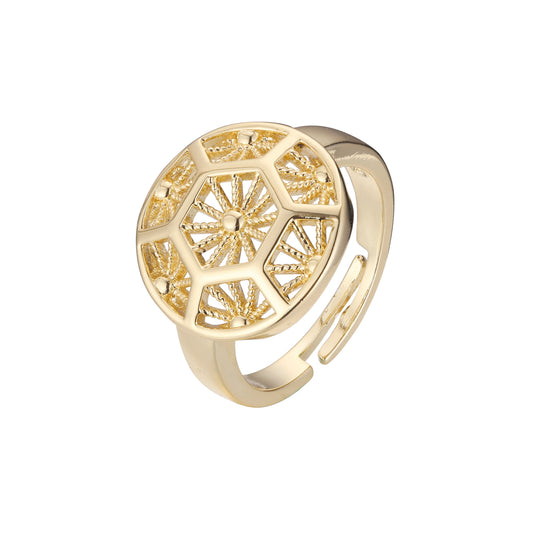 Open rings in 14K Gold, Rose Gold plating colors