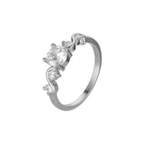 Anéis empilháveis em cluster em ouro 18K, ouro branco, ouro 14K, cores banhadas a ouro rosa