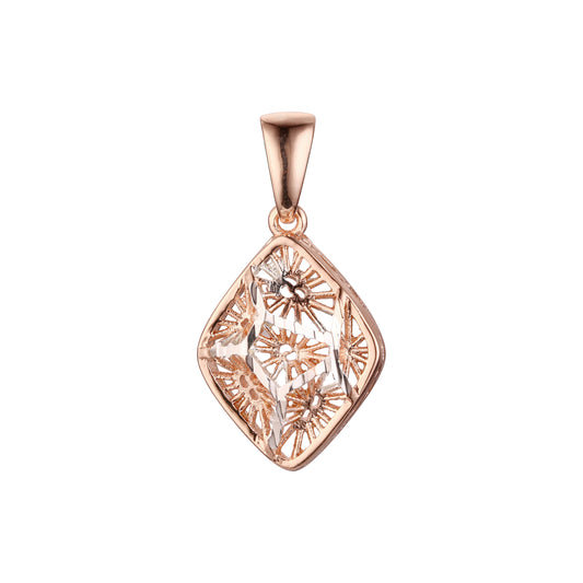 Filigree Rose Gold two tone pendant