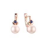 Elegante Perlenohrringe aus 14-kar?tigem Gold mit Ros¨¦vergoldung