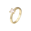 Anillos Solitario diseño liso en Oro de 18K, baño de Oro de 14K colores