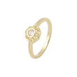 Anillos Solitario en Oro de 14K, baño de Oro Rosa colores