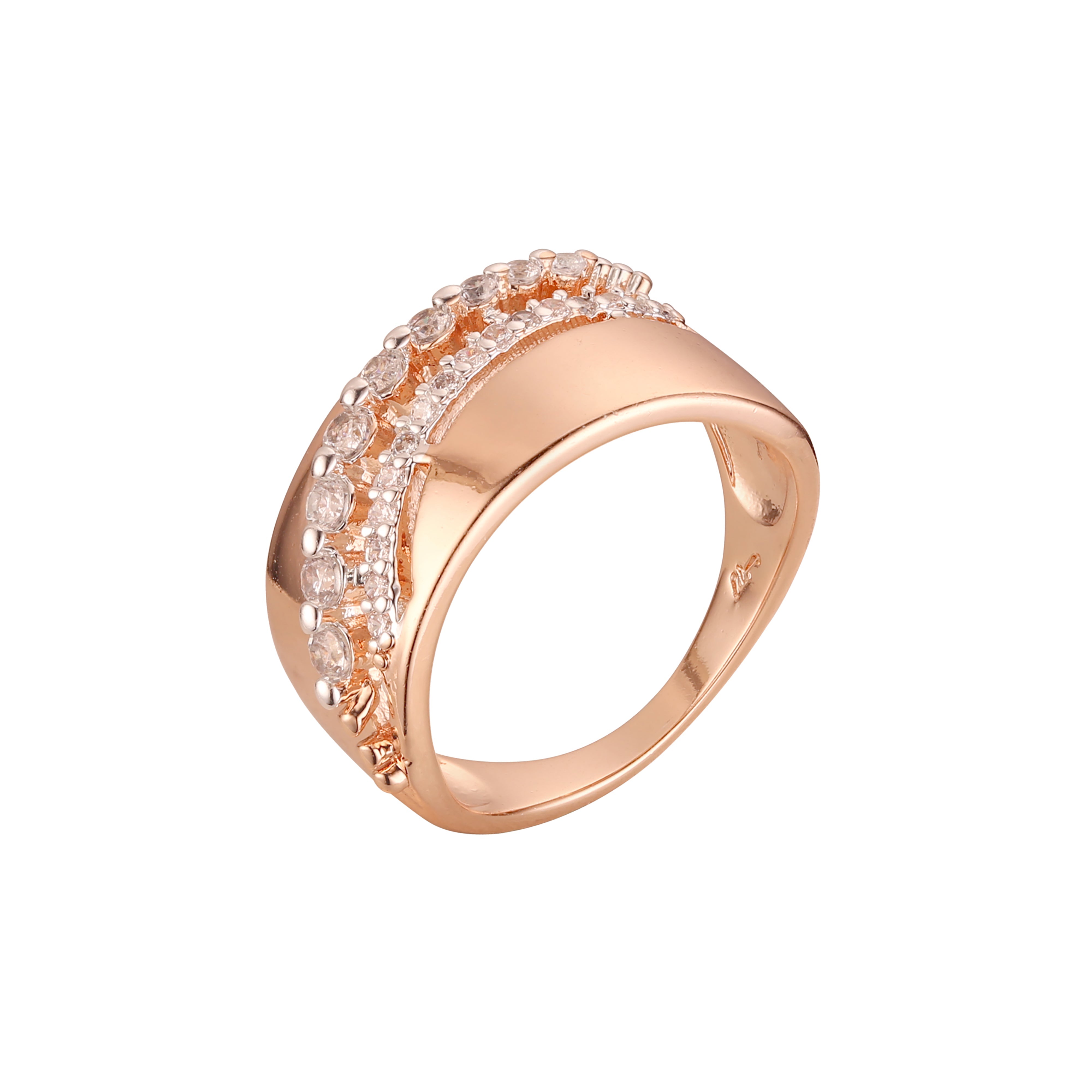Zweifarbige Solit?rringe aus Ros¨¦gold