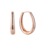 U-Huggie-Ohrringe (2 Gr??en) in den Farben 14 K Gold, Wei?gold und Ros¨¦gold