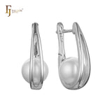 Aretes de Perlas en Oro de 14K, colores baño de Oro Rosa