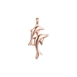 Double dolphin pendant in Rose Gold, 14K Gold plating colors