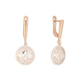 Rose Gold two tone earrings