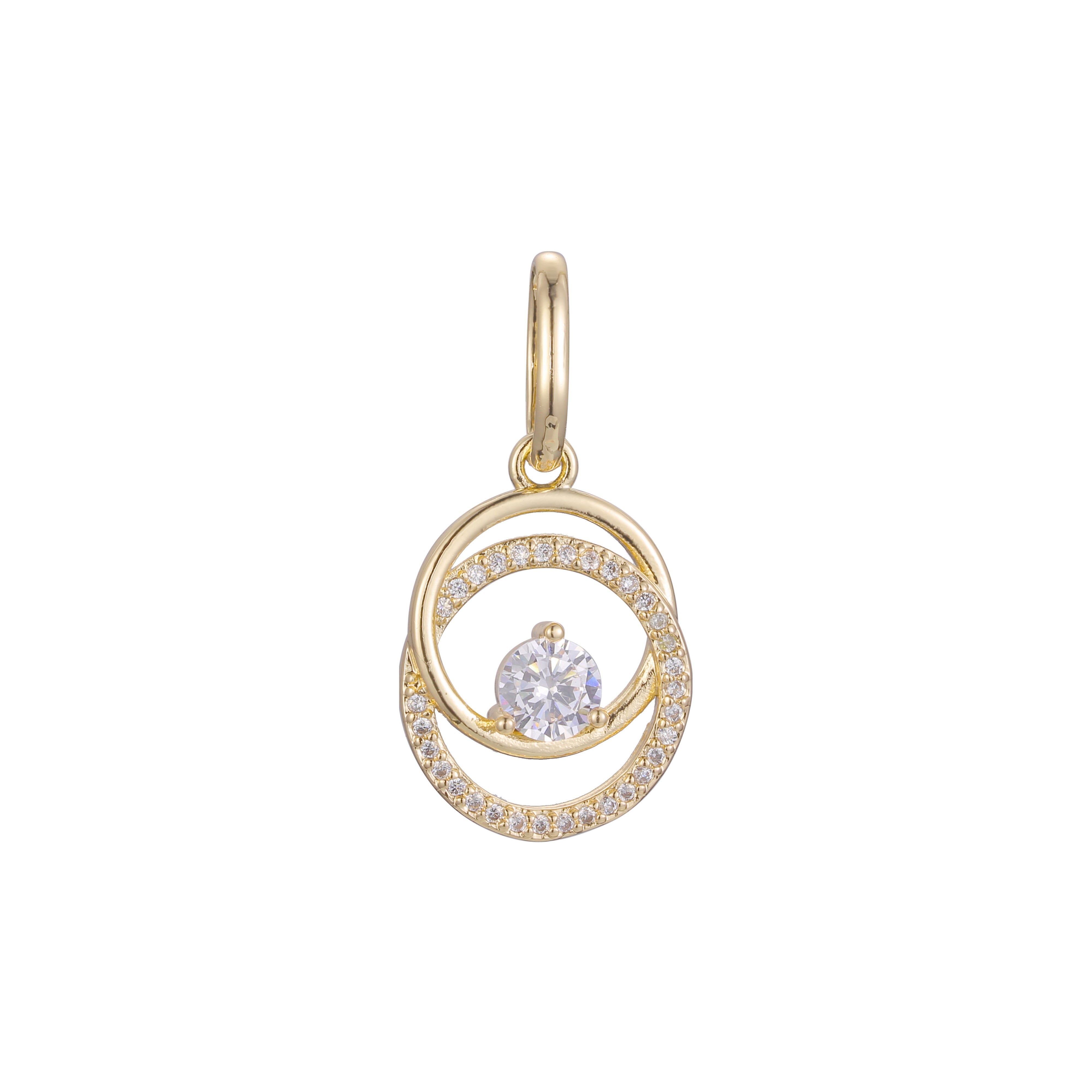 玫瑰金吊坠，14K 镀金颜色