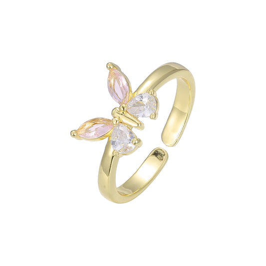 Butterfly 14K Gold open rings