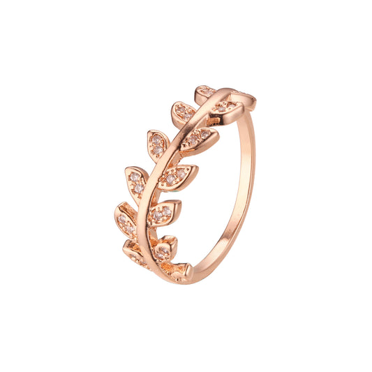 A moda deixa anéis em ouro 14K, cores banhadas a ouro rosa