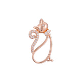 Cat animal pendant in Rose Gold, 14K Gold plating colors