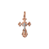 🔥 Maltese Eastern Orthodox Russian pendant in Rose Gold two tone, 14K Gold plating colors