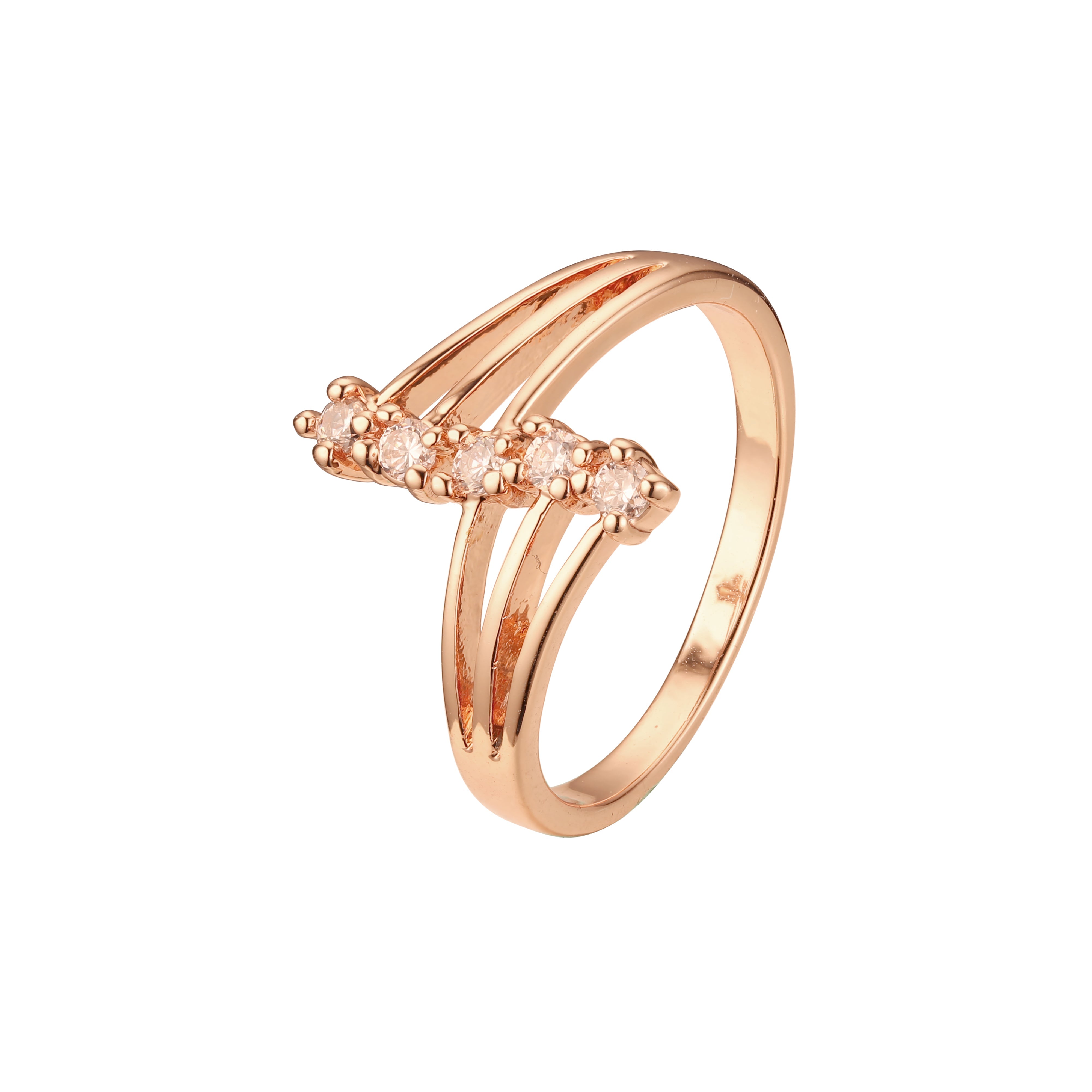 Ros¨¦goldene Solit?rringe mit Smaragdschliff